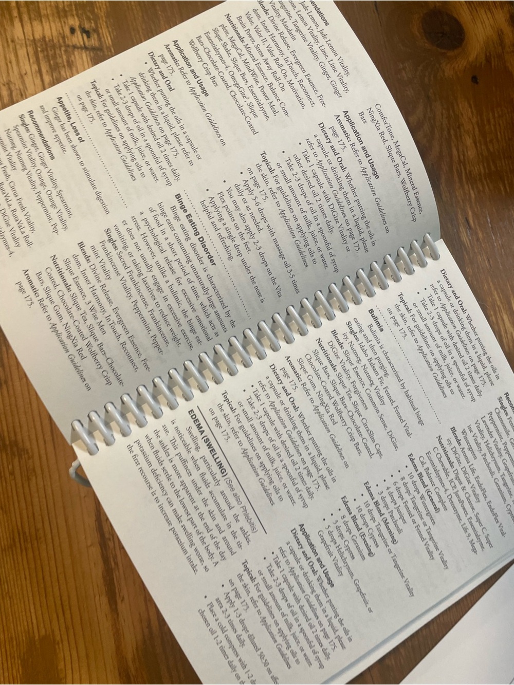 Essential Oils Pocket Reference - Blue spiral bound - Picture 3 of 4